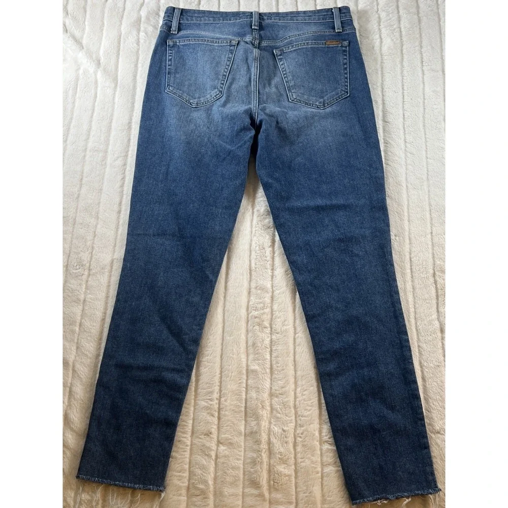 Joes Jeans Womens 30 Blue Skinny Ankle‎ Faded Frayed Denim Medium Wash